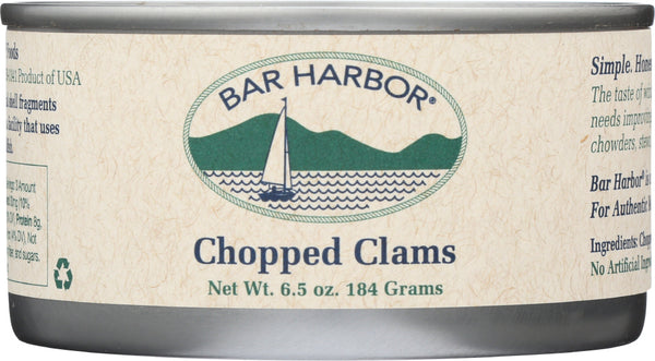 BAR HARBOR: Premium All Natural Chopped Clams, 6.5 oz