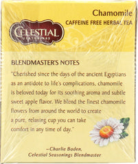 CELESTIAL SEASONINGS: Chamomile Herbal Tea Caffeine Free 20 Tea Bags, 0.9 oz