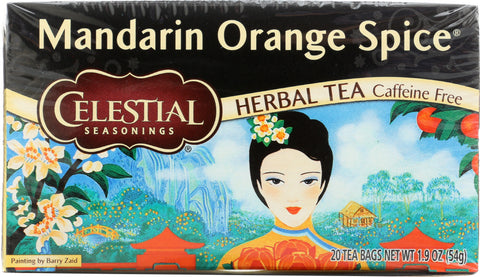 CELESTIAL SEASONINGS: Mandarin Orange Spice Herbal Tea Caffeine Free, 20 bg