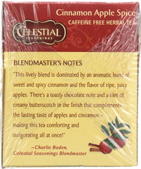 CELESTIAL SEASONINGS: Cinnamon Apple Spice Herbal Tea Caffeine Free 20 Tea Bags, 1.7 oz