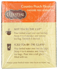 CELESTIAL SEASONINGS: Country Peach Passion Herbal Tea Caffeine Free, 20 bg