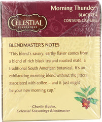 CELESTIAL SEASONINGS: Morning Thunder Contains Caffeine 20 Tea Bags, 1.4 oz