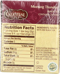 CELESTIAL SEASONINGS: Morning Thunder Contains Caffeine 20 Tea Bags, 1.4 oz