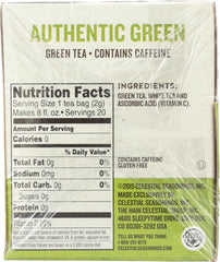 CELESTIAL SEASONINGS: Authentic Green Tea with White Tea 20 Tea Bags, 1.4 oz