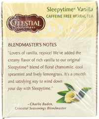 CELESTIAL SEASONINGS: Herbal Tea Sleepytime Vanilla Caffeine Free 20 Tea Bags, 1 oz