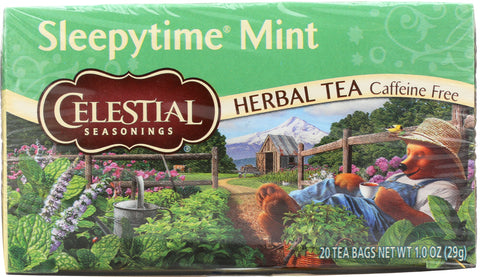 CELESTIAL SEASONINGS: Sleepytime Mint Tea Pack of 20, 1 oz