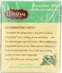 CELESTIAL SEASONINGS: Sleepytime Mint Tea Pack of 20, 1 oz