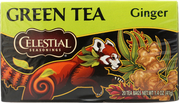 CELESTIAL SEASONINGS: Ginger Green Tea Pack of 20, 1.4 oz