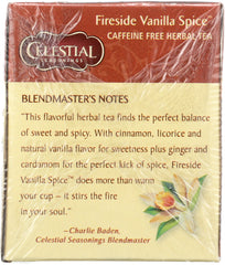 CELESTIAL SEASONINGS: Fireside Vanilla Spice Tea Pack of 20, 1.5 oz