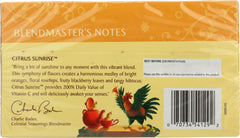 CELESTIAL SEASONINGS: Citrus Sunrise Herbal Tea Pack of 20, 1.7 oz