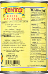 CENTO: White Clam Sauce, 10.5 oz