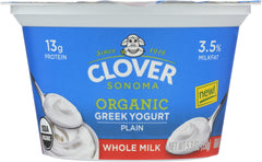CLOVER SONOMA: Organic Whole Milk Plain Greek Yogurt, 5.30 oz