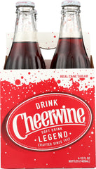 CHEERWINE: Cherry Soda 4 Bottle, 48 oz