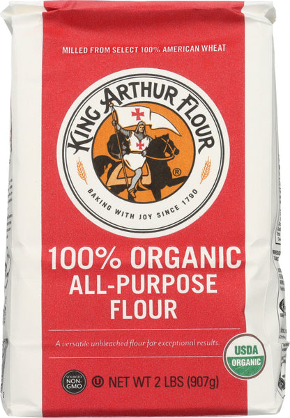 KING ARTHUR: Organic All Purpose Artisan Flour, 2 lb