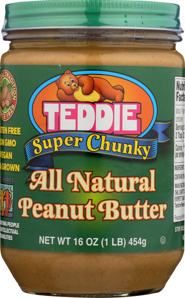 TEDDIE: Peanut Butter  Super Chunky Old Fashioned, 16 oz