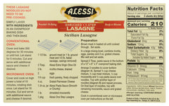 ALESSI: Pre Cooked Lasagne, 8 oz