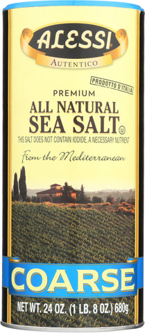 ALESSI: Premium All Natural Coarse Sea Salt, 24 Oz