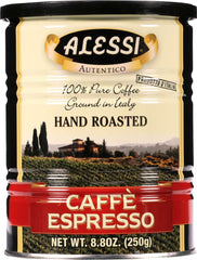 ALESSI: Caffe' Espresso 100% Pure Ground Coffee, 8.8 Oz