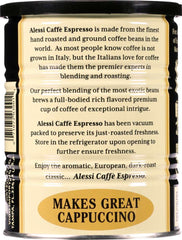 ALESSI: Caffe' Espresso 100% Pure Ground Coffee, 8.8 Oz