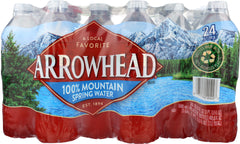 ARROWHEAD WATER: 100% Mountain Spring Water 24 Count - 0.5 liter, 12 lt