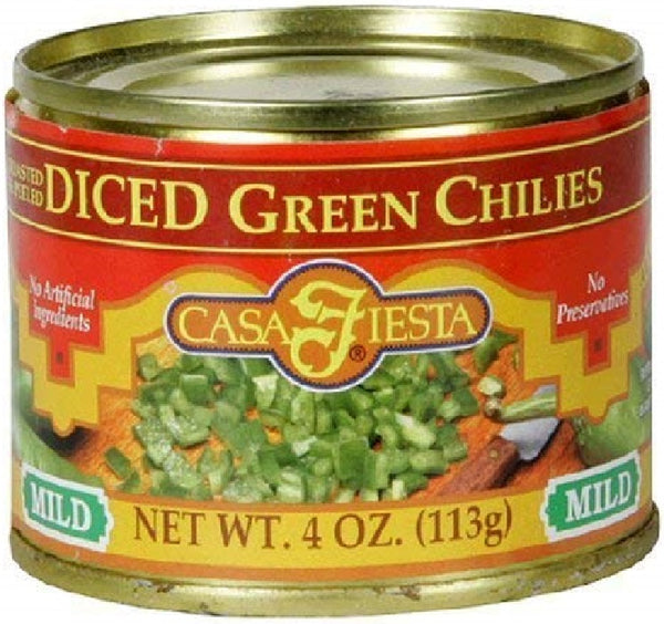 CASA FIESTA: Green Chilies Diced, 4 oz