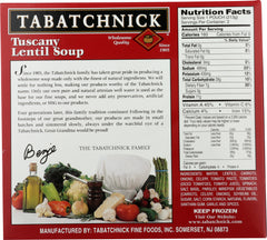 TABATCHNICK: Tuscany Lentil Soup, 15 oz