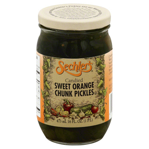 SECHLERS: Pickle Candied Sweet Orange Chunk, 16 oz