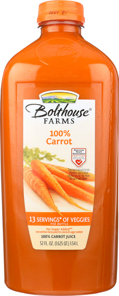 BOLTHOUSE FARMS: 100% Carrot Juice, 52 oz