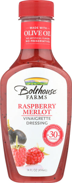 BOLTHOUSE FARMS: Raspberry Merlot Vinaigrette Dressing, 14 oz