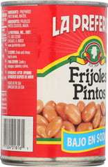 LA PREFERIDA: Low Sodium Pinto Beans, 15 oz