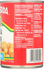 LA PREFERIDA: Low Sodium Chick Peas Beans, 15 oz