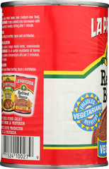 LA PREFERIDA: Refried Beans Vegetarian Low Fat, 16 oz