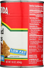 LA PREFERIDA: Refried Beans Vegetarian Low Fat, 16 oz