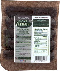 BILINSKIS: Organic Wild Mushroom Chicken Sausage, 12 oz