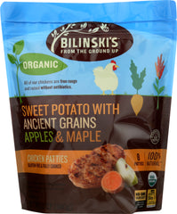 BILINSKIS: Sweet Potato with Ancient Grains Apples and Maple Chicken Patties, 12 oz