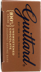 GUITTARD: Unsweetened Chocolate Gourmet Baking Bars, 6 oz