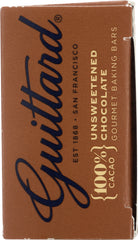 GUITTARD: Unsweetened Chocolate Gourmet Baking Bars, 6 oz