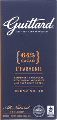 GUITTARD: 64% Cacao L’Harmonie Semi Sweet Chocolate, 2.65 oz
