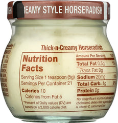 INGLEHOFFER: Thick-n-Creamy Horseradish, 3.75 oz