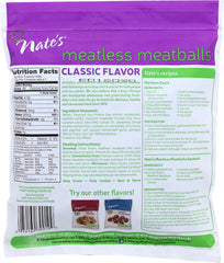 NATES: Classic Flavor Meatless Meatballs, 10.5 oz