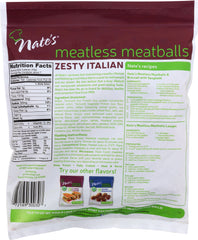 NATE'S: Zesty Italian Meatless Meatballs, 10.5 oz