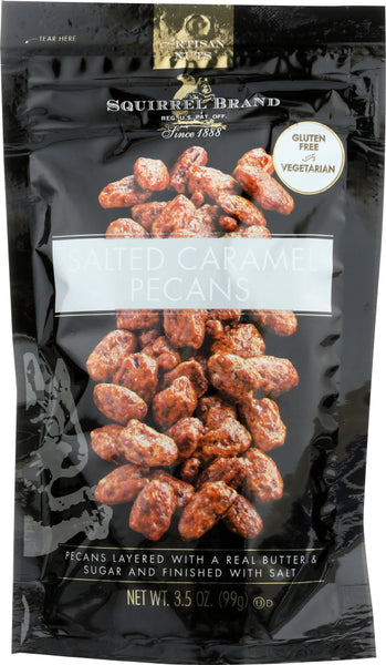 SQUIRREL BRAND: Salted Caramel Pecans Nut, 3.5 oz