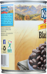 KUNER'S: Black Beans No Salt Added, 15 Oz