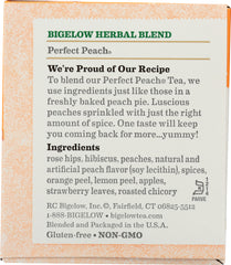 BIGELOW: Herbal Tea Caffeine Free Perfect Peach, 20 Tea Bags