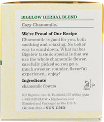 BIGELOW: Herbal Tea Caffeine Free Cozy Chamomile, 20 tea bags