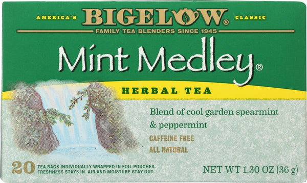 BIGELOW: Mint Medley Herbal Tea 20 Bags, 1.3 oz