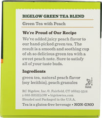 BIGELOW: Green Tea With Peach 20 Tea Bags, 0.91 oz