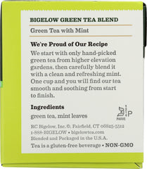 BIGELOW: Green Tea with Mint, 20 tea bags