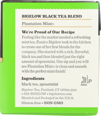 BIGELOW: Tea Black Tea Plantation Mint, 20 tea bags