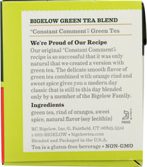 BIGELOW: Constant Comment Green Tea 20 Bags, 1.18 oz